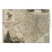 Map of Texas with County Borders (Front Horizontal)