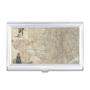 Map of Texas with County Borders Business Card Case