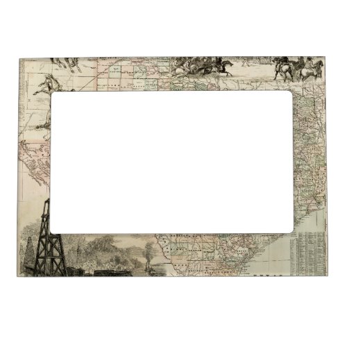 Map of Texas with County Borders Magnetic Frame