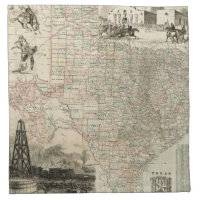 Map of Texas with County Borders
