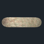 Map of Texas with County Borders Skateboard<br><div class="desc">This amazing map of the state of Texas shows how the county lines were drawn. It alaso contains renderings of the Alamo,  an oil derrick,  and cowboys on horses. Show a little love to the Lone Star State by purchasing this print!</div>