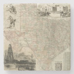 Map Of Texas With County Borders Stone Coaster at Zazzle