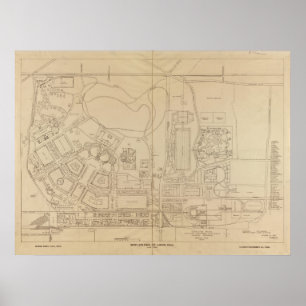Map of the 1904 World's Fair in St. Louis, Missour Poster