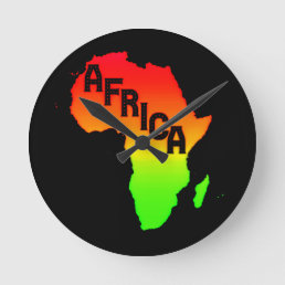 Map of the Africa       Round Clock