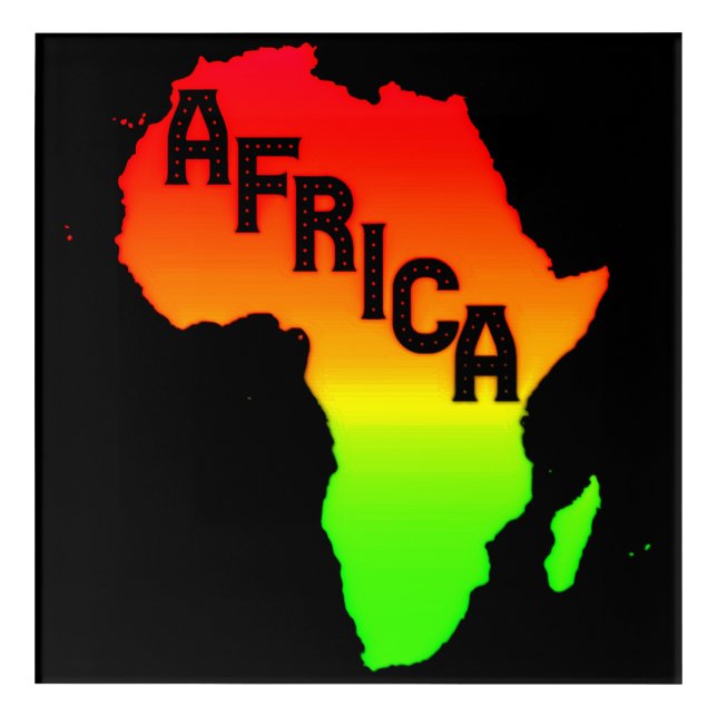 Map of the African Continent   Acrylic Print (Front)