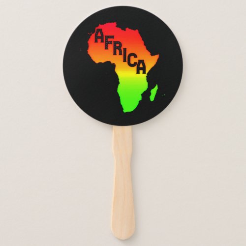 Map of the African Continent       Hand Fan