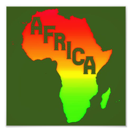 Map of the African Continent    Photo Print
