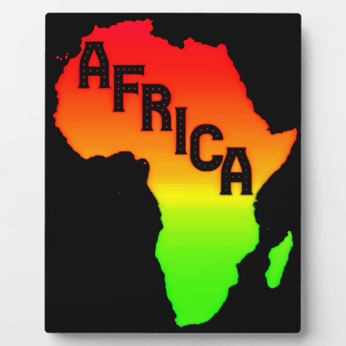 Map of the African Continent  Plaque