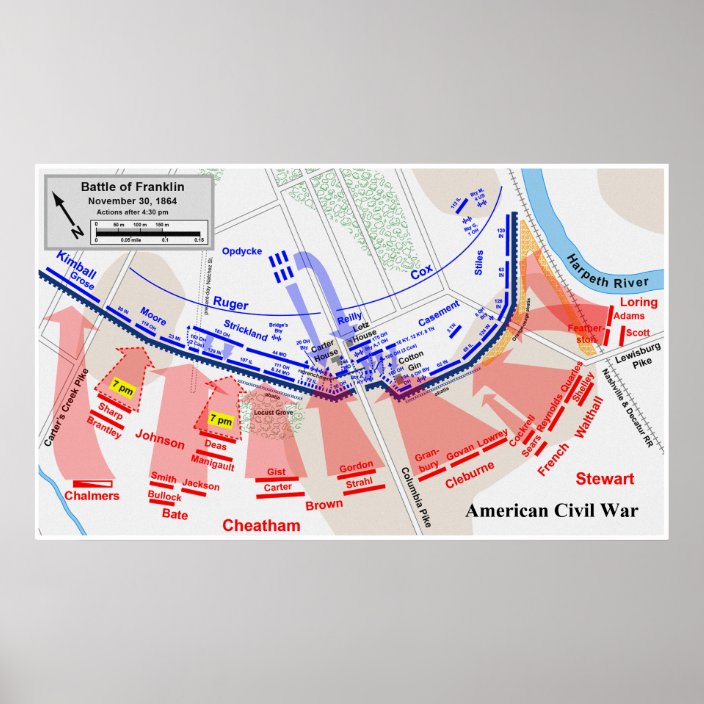 Map Of The American Civil War Battle Of Franklin Poster R0129309c48d64b89af4c3f650923669a Azdl0 8byvr 704 