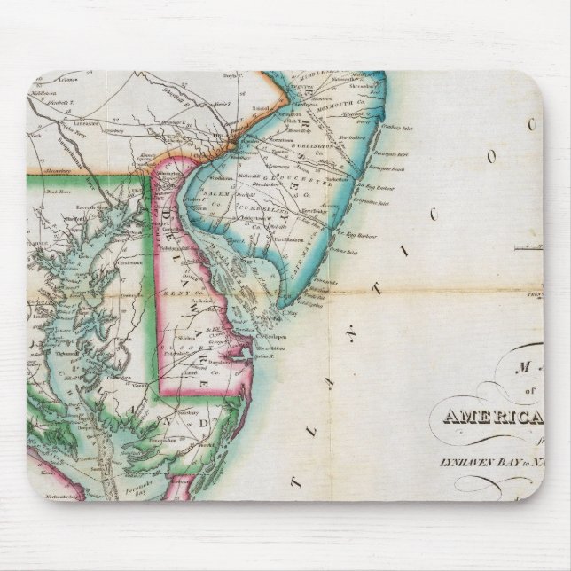 Map of the American Coast Mouse Pad (Front)