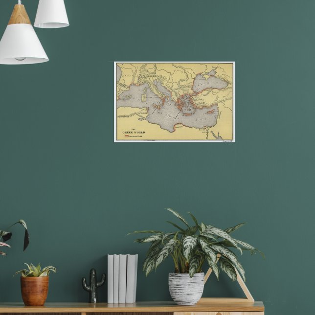 Map of the Ancient Greek World (1899) Poster (Living Room 1)