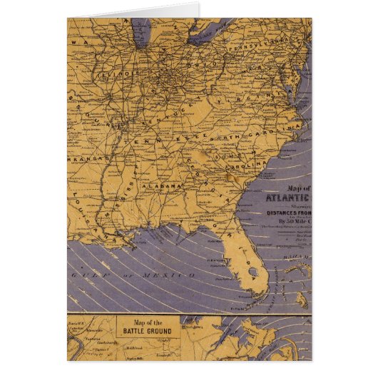 Map of the Atlantic States Cards (Front)
