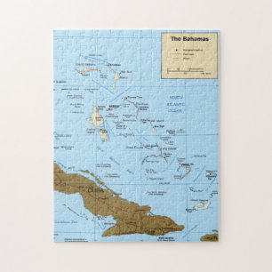 Map of The Bahamas (1986) Jigsaw Puzzle