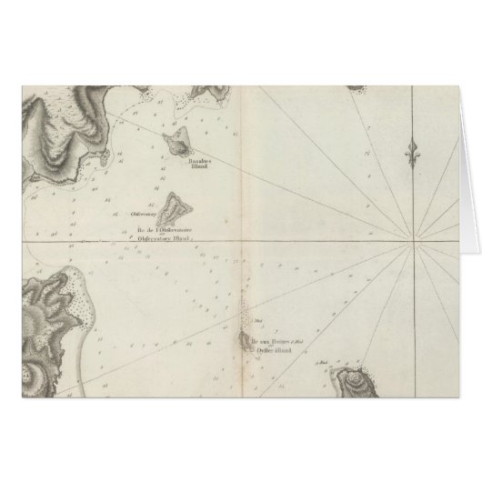 Map of the Baie de Castries Cards (Front Horizontal)