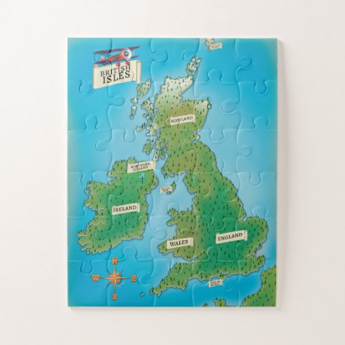 Map of the British Isles Jigsaw Puzzle