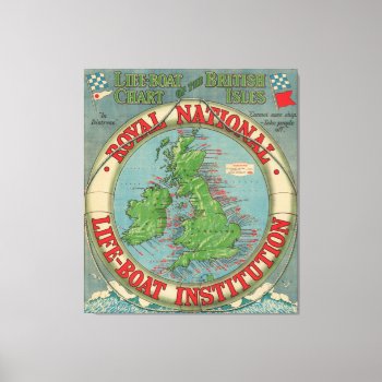Map Of The British Isles - Life-boat Chart Canvas Print by davidrumsey at Zazzle