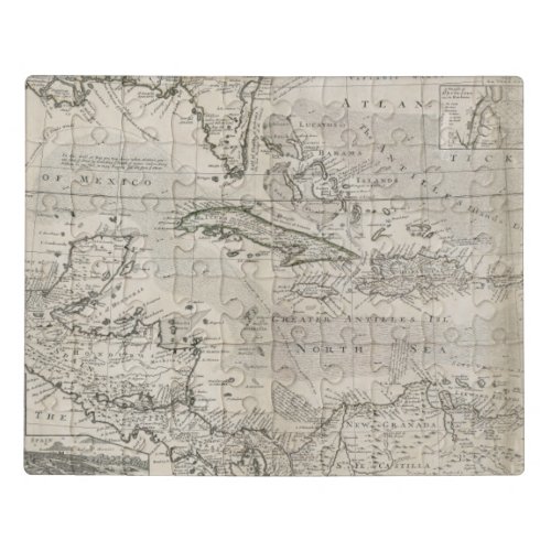 Map of the Caribbean  1715 Jigsaw Puzzle