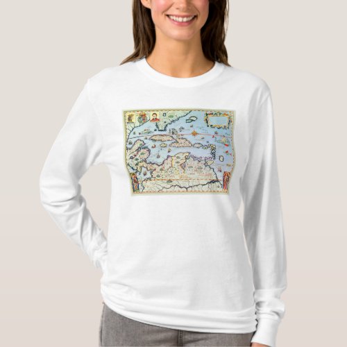 Map of the Caribbean islands T_Shirt