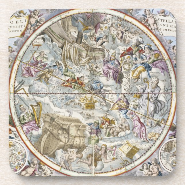 Map of the Christian Constellations as Depicted by Beverage Coaster (Front)