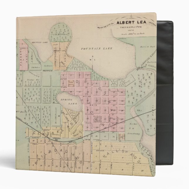 Map of the City of Albert Lea, Minnesota Binder (Front/Inside)