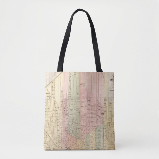 Map of the City of Detroit Tote Bag (Front)