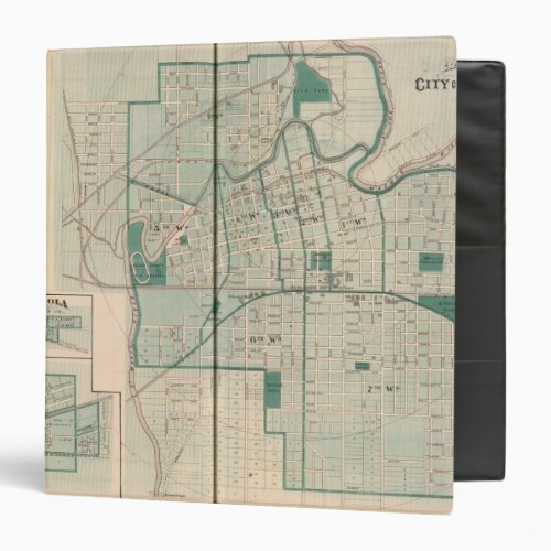 Map of the City of Fort Wayne with Cedarville 3 Ring Binder