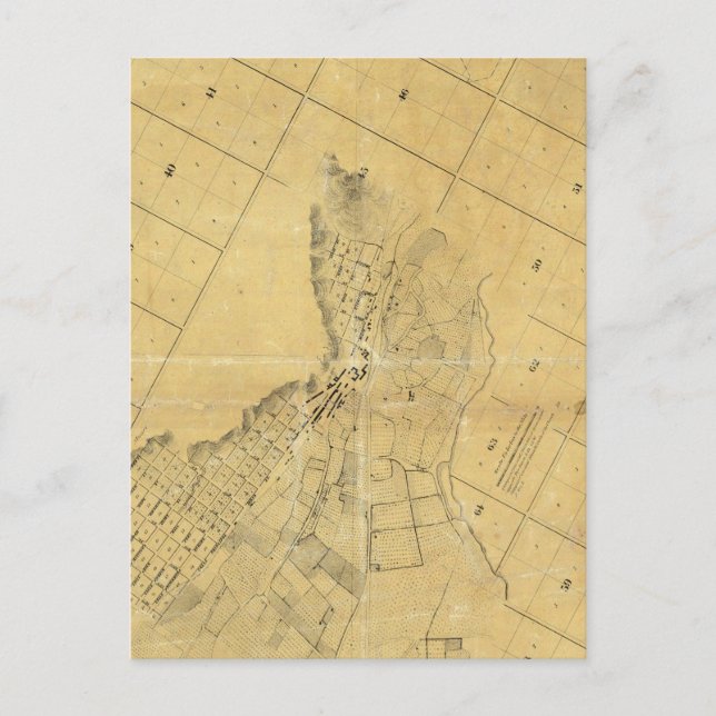 Map Of The City Of Los Angeles Postcard (Front)