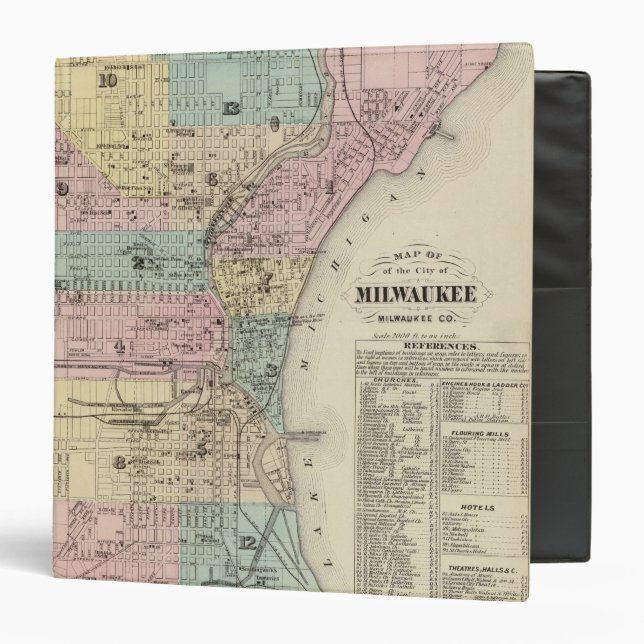 Map of the City of Milwaukee, Milwaukee Co Binder (Front/Inside)