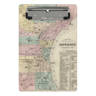 Map of the City of Milwaukee, Milwaukee Co Mini Clipboard