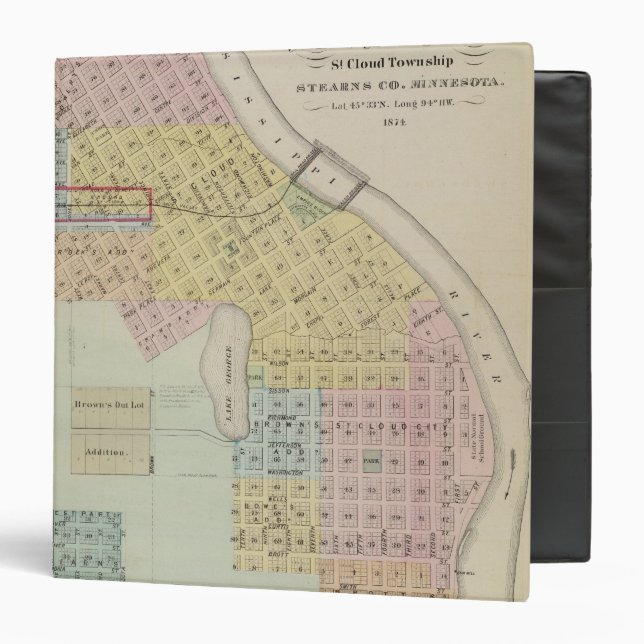 Map of the City of St. Cloud, Minnesota Binder (Front/Inside)