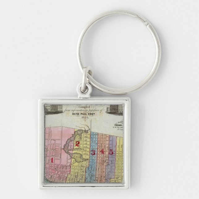 Map of The City of St. Louis Keychain (Front)