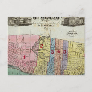 Map of The City of St. Louis Postcard