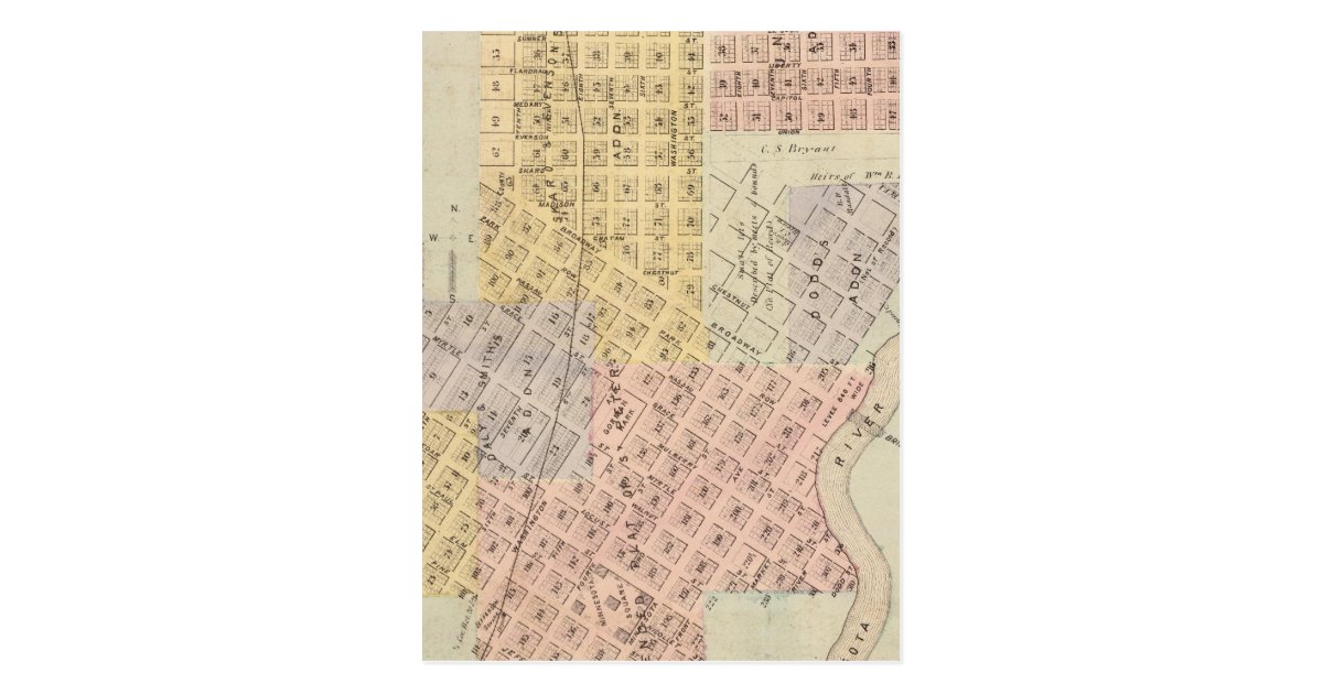 Map of the City of St. Peter, Minnesota Postcard | Zazzle.com