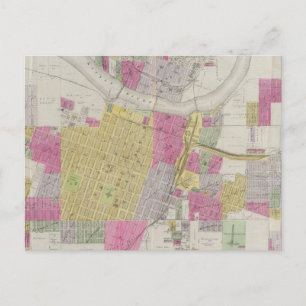 Map of the City of Topeka Postcard