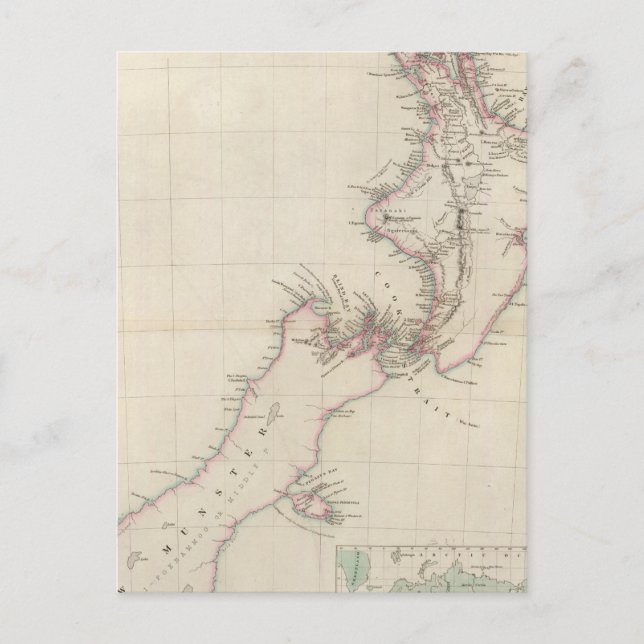 Map of the Colony of New Zealand Postcard (Front)