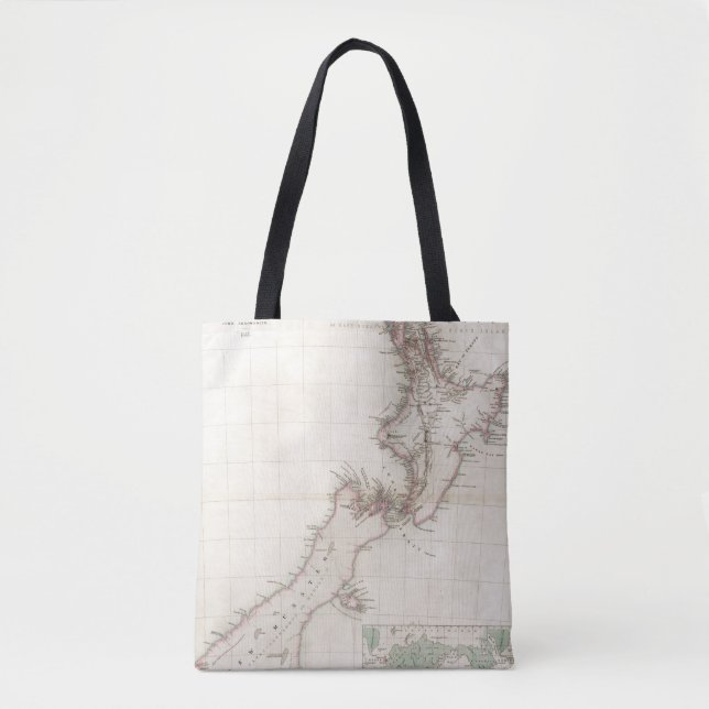 Map of the Colony of New Zealand Tote Bag (Front)