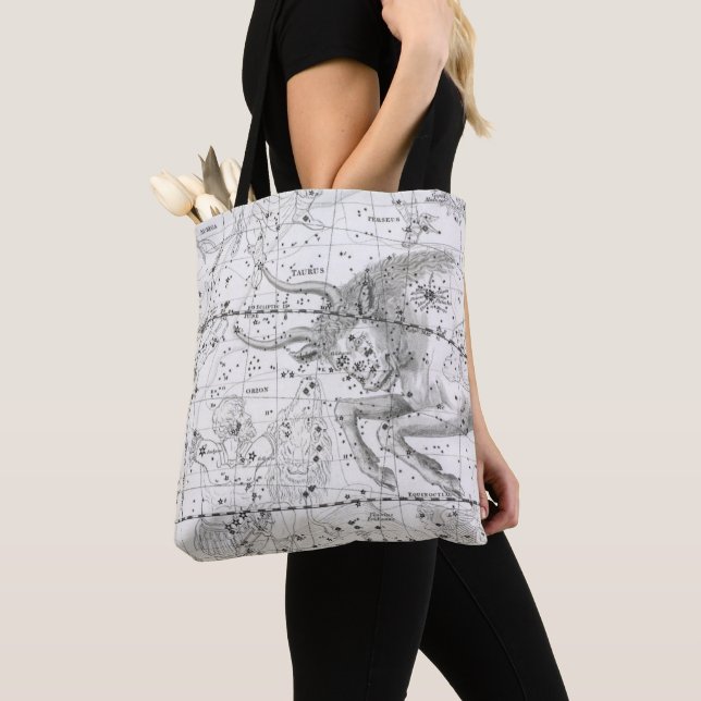 Map of The Constellations Plate XIV Tote Bag (Close Up)
