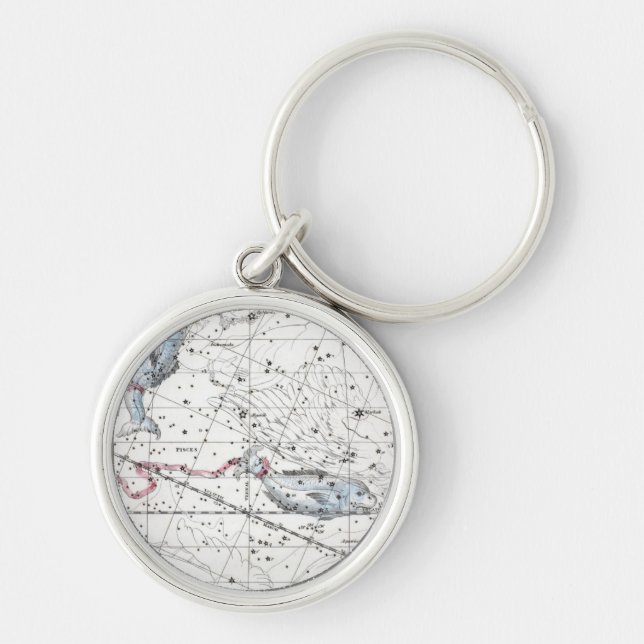Map of The Constellations Plate XXII Keychain (Front)