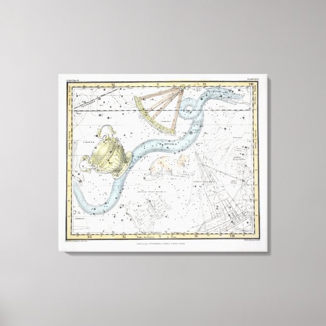 Map of The Constellations Plate XXVI Canvas Print (Front)