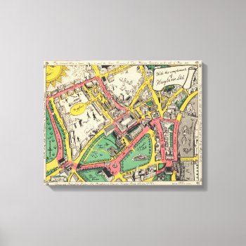 Map Of The Coronation Route  London  England Canvas Print by davidrumsey at Zazzle