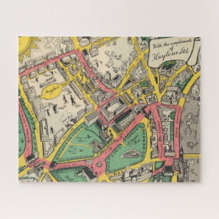 Map of the Coronation Route, London, England Jigsaw Puzzle