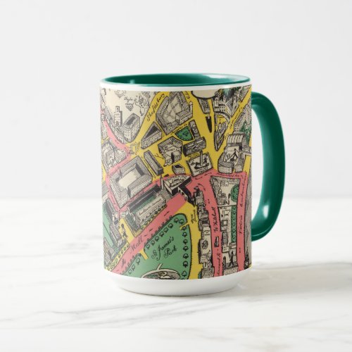 Map of the Coronation Route London England Mug