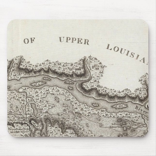 Map of the Country Of The Illinois Mouse Pad (Front)