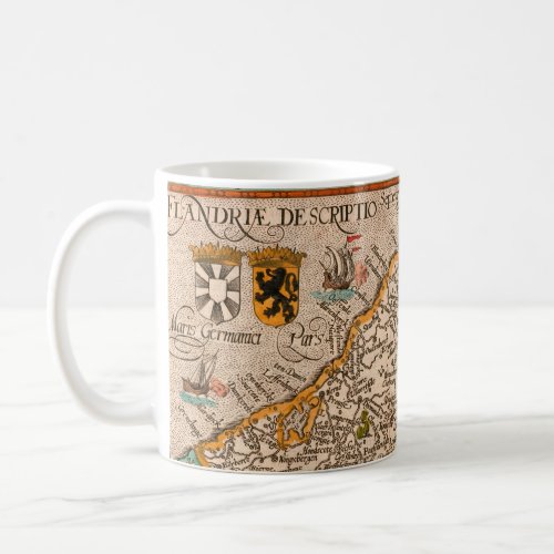 Map of the county of Flanders 1609 Coffee Mug