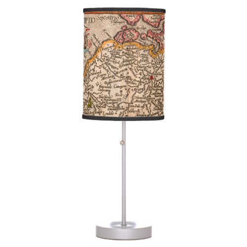 Map of the county of Flanders 1609 Table Lamp