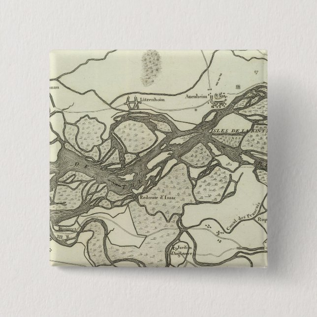 Map of the Course of the Rhine Button (Front)