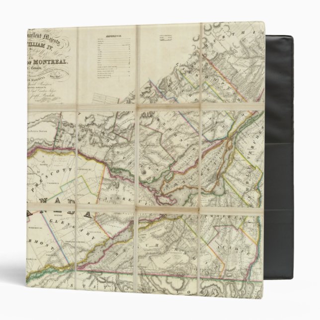 Map of the District of Montreal, Lower Canada Binder (Front/Inside)