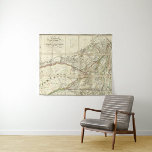 Map of the District of Montreal, Lower Canada Tapestry
