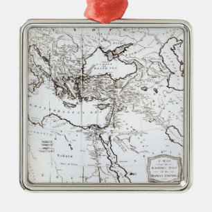 Map of the Eastern Part of the Roman Empire Metal Ornament