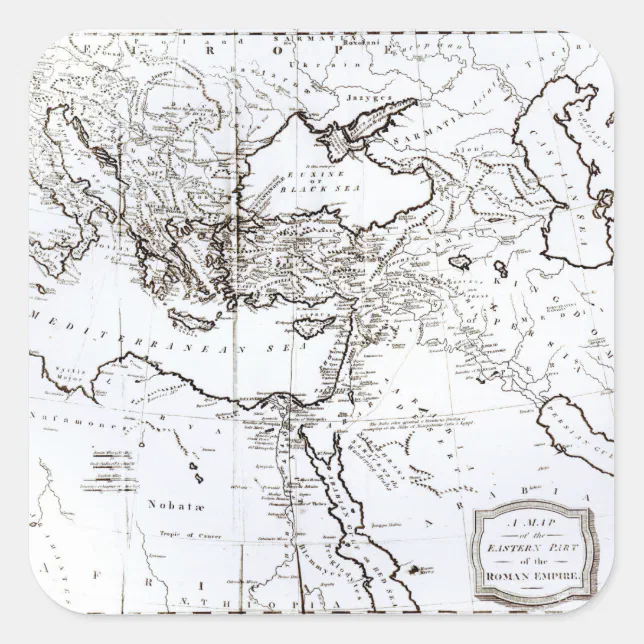 Map of the Eastern Part of the Roman Empire Square Sticker | Zazzle